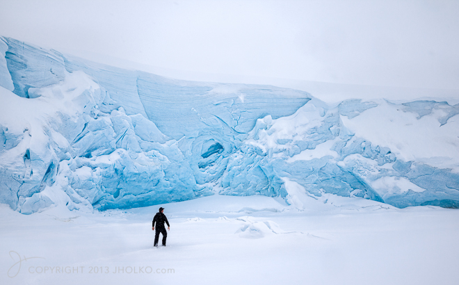 Man vs. Glacier